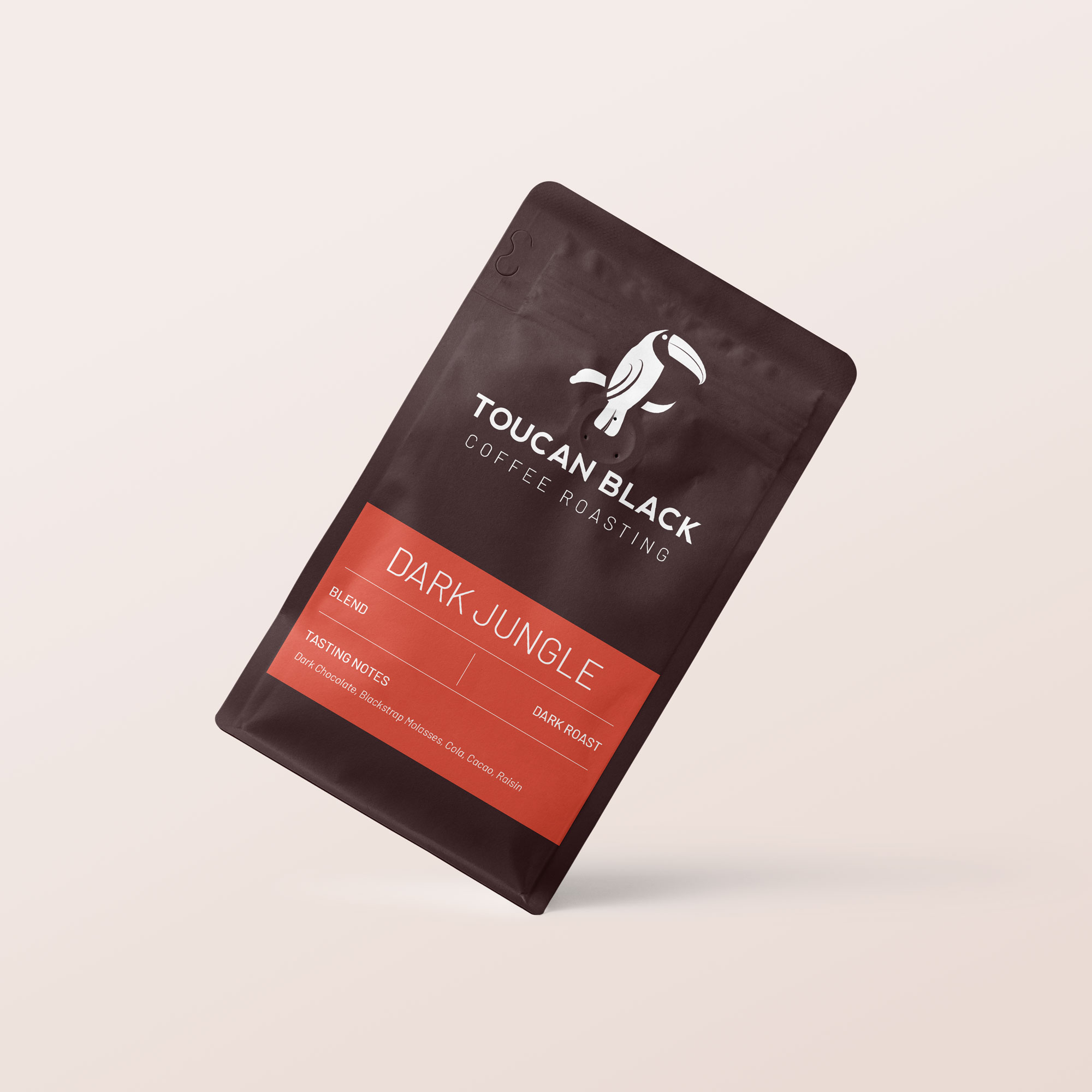 Dark Jungle Toucan Black Coffee Bag